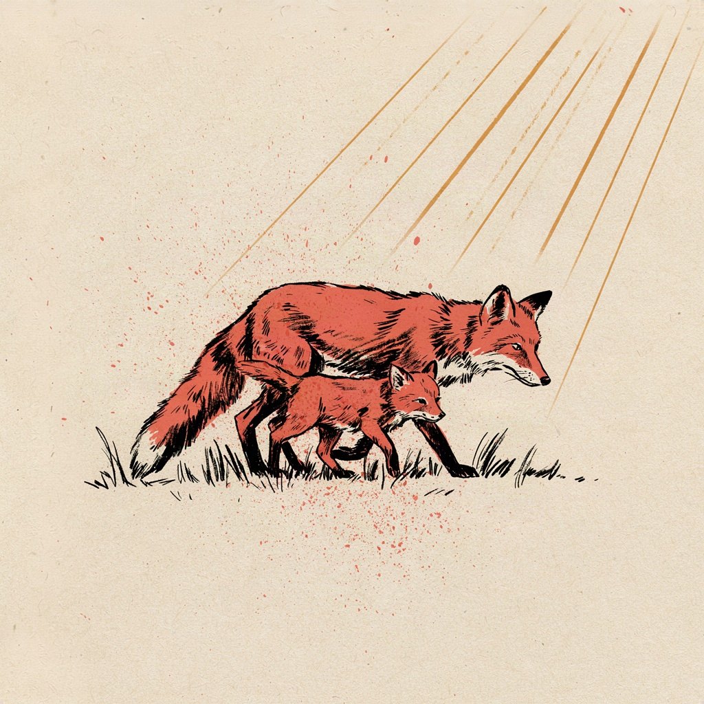 A young animal on a leash-free collar is carried in its mother's mouth across a wide open field, legs dangling loose, utterly unresisting and unworried about the direction taken.